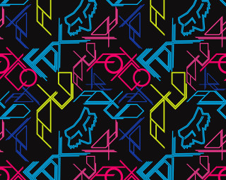 Colorful pattern black background blue 2 - a screenprint free wallpaper for desktop