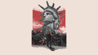 Man statue liberty red white - a statue of liberty free wallpaper