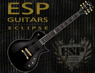 Black guitar gold hardware esp - a black guitar free wallpaper