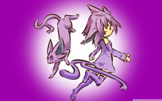 Cartoon cat dog purple background - a cat and a dog free wallpaper