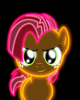 Cartoon pony glowing eyes pink - free light wallpaper for mobile
