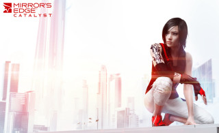 Woman red white outfit posing - outfit free wallpaper for desktop