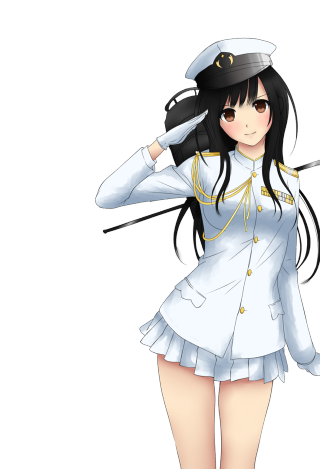 Woman sailor outfit holding gun - a gun and a hat free wallpaper