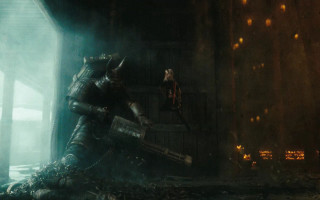 Man dark room metal object - his hand and a woman free wallpaper for desktop