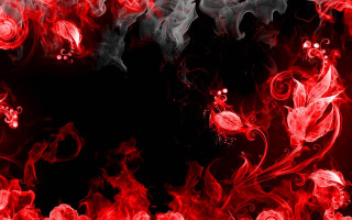 Red black background smoke flowers - smoke free wallpaper