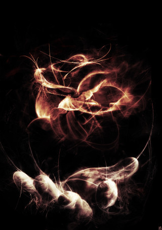 Hand cellphone illusion energy lightning - a hand holding free wallpaper