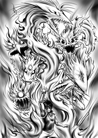 Demon chest face manga fantasy - a demon face free wallpaper for mobile