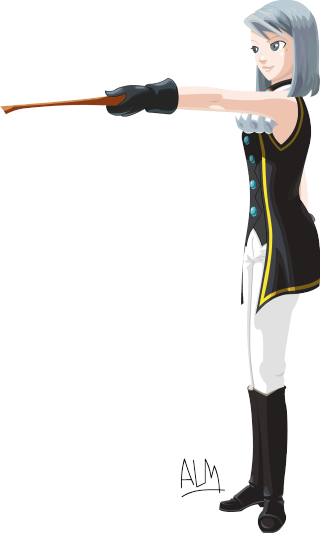 Woman black white outfit holding - a stick free wallpaper for mobile