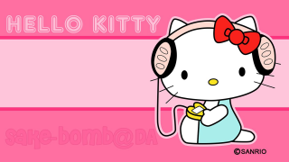 Hello kitty wallpaper headphones face - kitty wallpaper free wallpaper
