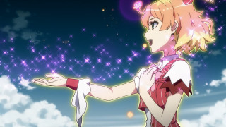 Woman pink dress holding hand - the background and a sky free wallpaper