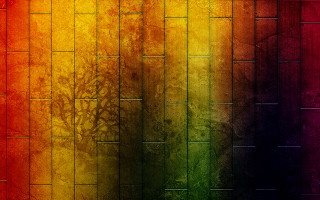Rainbow colored wall tree background - an abstract painting free wallpaper for desktop