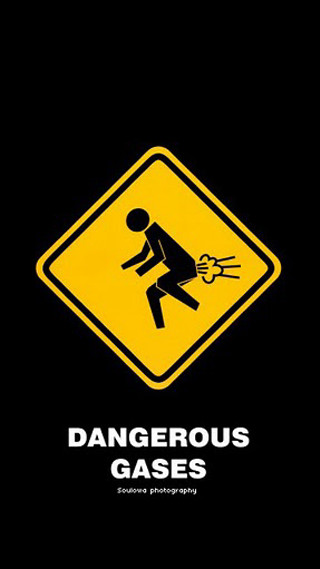 Dangerous gasses yellow sign man - a hammer free wallpaper for mobile