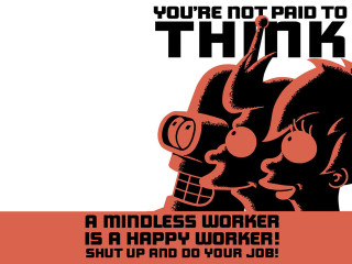 Middle class workers dystopian art - youre free wallpaper