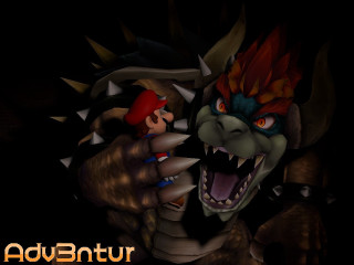 Demon character bowser spikes horns - his chest free wallpaper