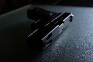 Black gun table background foreground - 30mm free wallpaper