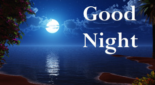 Good night full moon water - the word good night free wallpaper