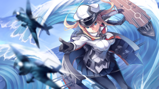 Woman sailor outfit gun wave - a gun and a gun free wallpaper