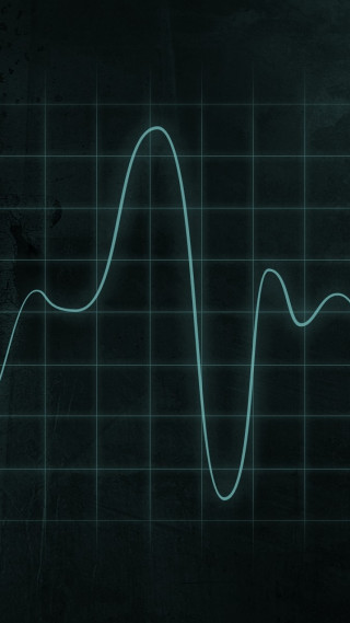 Green wave black background blue - analytical art free wallpaper for mobile