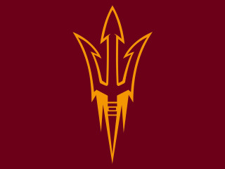 Arizona state logo maroon background - vector art free wallpaper