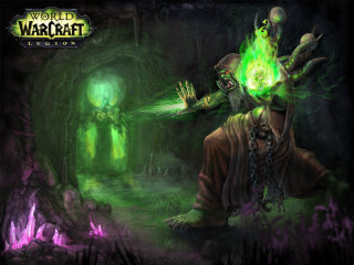 Man green light demon background - arcane free wallpaper for desktop
