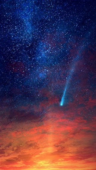 Bright blue streak red sky - a red sky free wallpaper for mobile