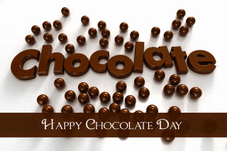 Chocolate happy card heart balls - free holidays wallpaper for desktop