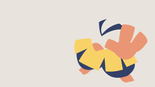 Stylized person yellow jacket blue - the viewer free wallpaper