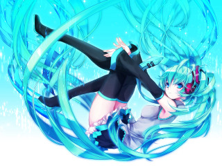 Anime couple water waves bubbles - the ground together free wallpaper