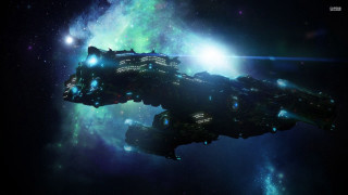 Spaceship galaxy stars bright light - a space ship free wallpaper for desktop