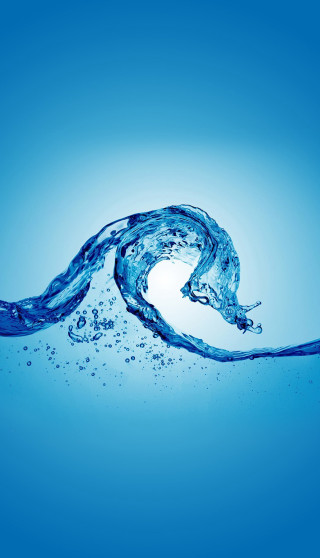 Wave water air blue background - free neon wallpaper