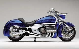 Blue white chrome motorcycle black - shiny free wallpaper