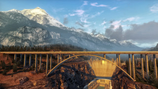 Bridge river mountain background bridge - ada hill walker free wallpaper for desktop