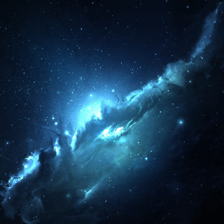 Large colorful space stars bright - blue light free wallpaper