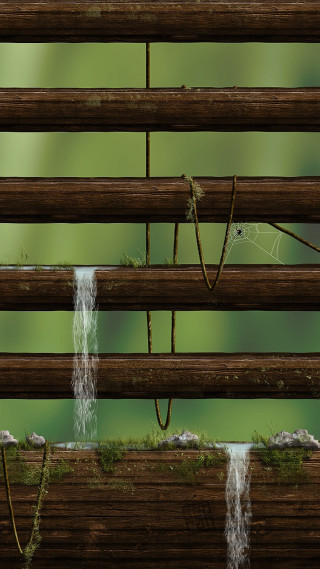 Wooden slat water running green - 2 d game art free wallpaper for mobile
