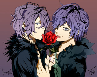 Anime characters purple hair rose - andries both free wallpaper for desktop