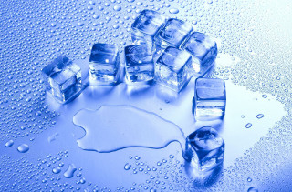 Ice cubes water droplets blue 2 - conceptual art free wallpaper
