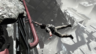 Man falling building river skyrime - cliff childs free wallpaper