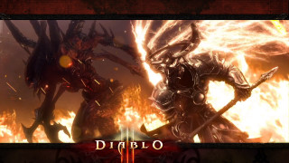 Demonic demon background flames standing - a video game free wallpaper