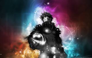 Man black suit glowing light - glowing free wallpaper