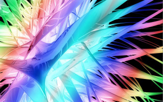 Colorful abstract flower multicolored petals - neon color free wallpaper