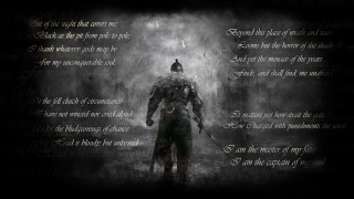 Man black suit sword poem - dark soul free wallpaper for desktop
