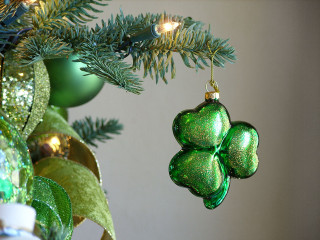 Green ornament christmas tree ribbon 2 - a green ribbon free wallpaper