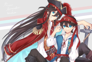 Anime couple bench sword pirate - alvan fisher free wallpaper for desktop