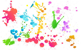Colorful paint splatters background white - graffiti paint free wallpaper