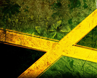Yellow cross green black grunge - a grungy effect free wallpaper for desktop