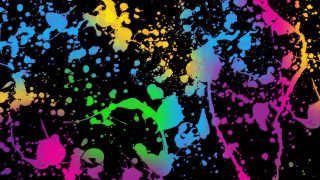 Colorful paint splatters black background 2 - albert irvin free wallpaper