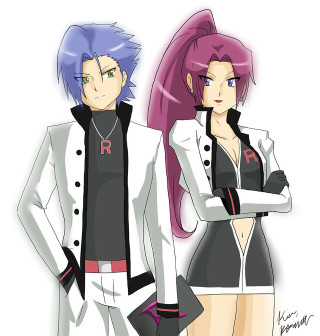 Anime characters standing next to 5 - outfit free wallpaper for tablet