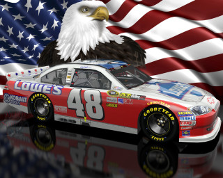 Car eagle flag reflection american - the front of it free wallpaper