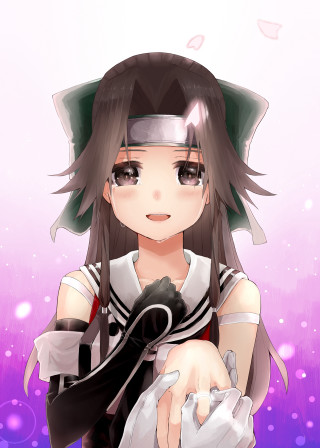 Girl long hair hat glove - a glove free wallpaper