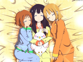 Three girls hugging smiling stuffed - the other girl free wallpaper